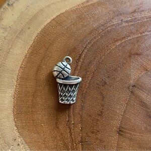RETIRED James Avery Basketball Hoop Charm, Sterling Silver